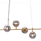 HomeRoots Gold Bubble Ceiling Lamp With Smoked Glass Finish