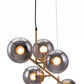 HomeRoots Gold Bubble Ceiling Lamp With Smoked Glass Finish