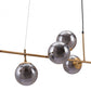HomeRoots Gold Bubble Ceiling Lamp With Smoked Glass Finish