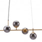 HomeRoots Gold Bubble Ceiling Lamp With Smoked Glass Finish