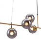 HomeRoots Gold Bubble Ceiling Lamp With Smoked Glass Finish
