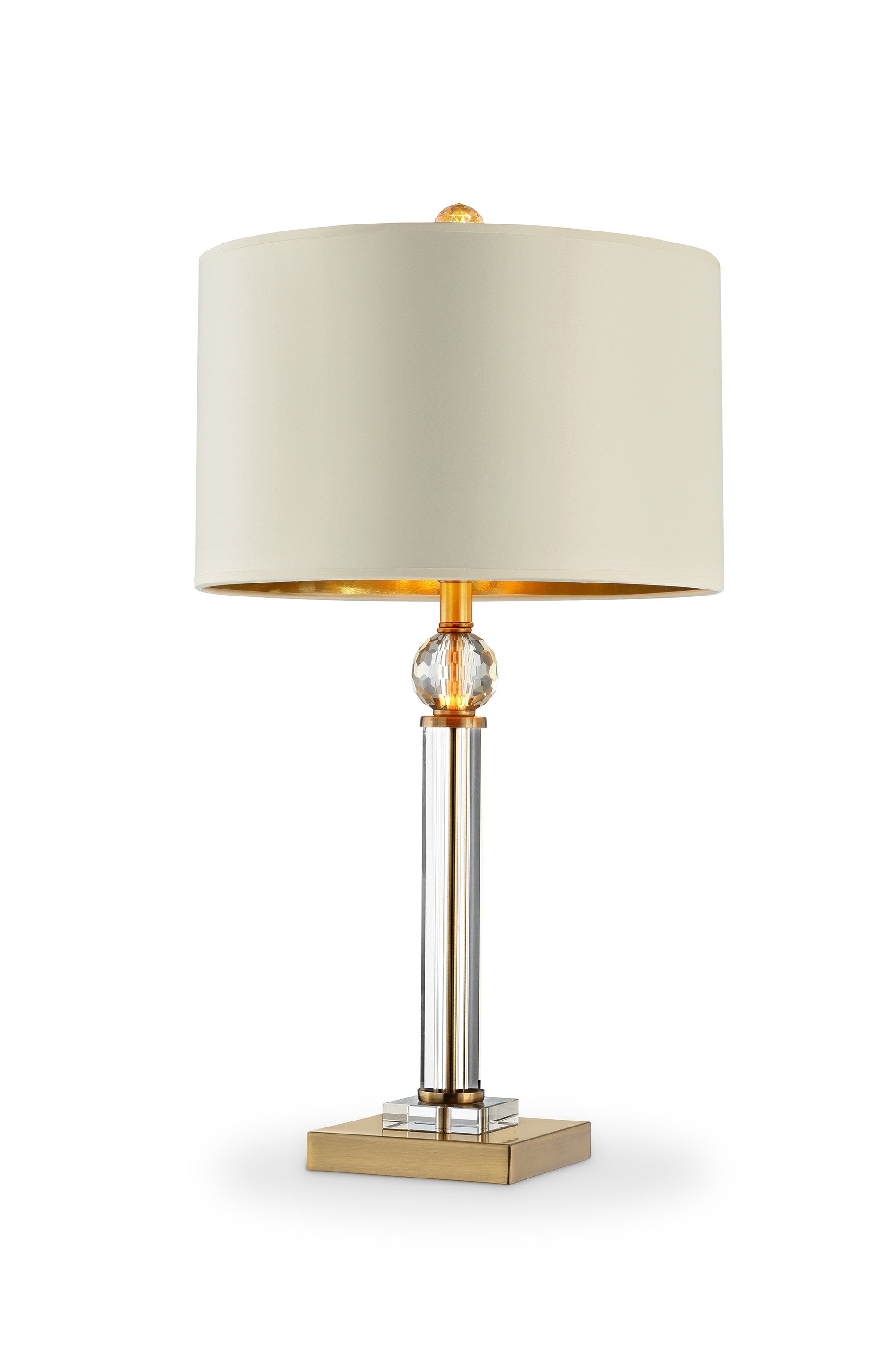 HomeRoots Gold Desk Lamp in Crystal Accent Finish