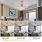 HomeRoots Gold Glam Faux Crystal Chandelier With Covnertible Ceiling Fan