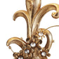 HomeRoots Golden Scroll Table Lamp With Faux Crystal Bling