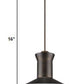 HomeRoots Greta 1-Light Pendant With Gloss White Interior And Etched Glass Shade in Oil Rubbed Bronze Finish
