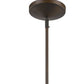 HomeRoots Greta 1-Light Pendant With Gloss White Interior And Etched Glass Shade in Oil Rubbed Bronze Finish