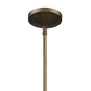 HomeRoots Greta 1-Light Pendant With Gloss White Interior And Etched Glass Shade in Raw Brass Finish