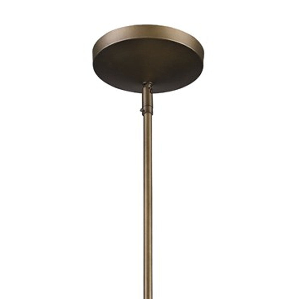 HomeRoots Greta 1-Light Pendant With Gloss White Interior And Etched Glass Shade in Raw Brass Finish