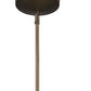 HomeRoots Greta 1-Light Pendant With Gloss White Interior And Etched Glass Shade in Raw Brass Finish