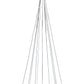 HomeRoots Grouped Frosted Bulbs Ceiling Lamp With Stainless Steel Finish