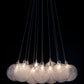 HomeRoots Grouped Frosted Bulbs Ceiling Lamp With Stainless Steel Finish