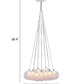 HomeRoots Grouped Frosted Bulbs Ceiling Lamp With Stainless Steel Finish