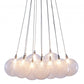 HomeRoots Grouped Frosted Bulbs Ceiling Lamp With Stainless Steel Finish