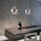 HomeRoots Half and Half Orb Ceiling Lamp in Chrome Finish