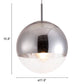 HomeRoots Half and Half Orb Ceiling Lamp in Chrome Finish