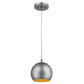 HomeRoots Hanging Dome Light With Light Gray and Gold Finish