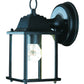 HomeRoots Hanging Glass Lantern Wall Light With Matte Black Finish