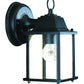 HomeRoots Hanging Glass Lantern Wall Light With Matte Black Finish