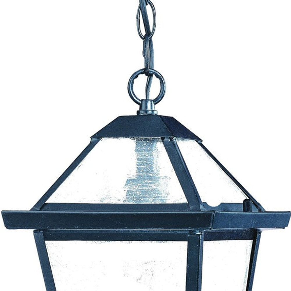 HomeRoots Hanging Lantern Light in Matte Black Finish