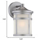 HomeRoots Hanging Lantern Shape Wall Light With Brushed Silver Finish