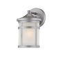 HomeRoots Hanging Lantern Shape Wall Light With Brushed Silver Finish