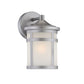 HomeRoots Hanging Lantern Shape Wall Light With Brushed Silver Finish