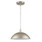 HomeRoots Hanging Light With Dome Shade and Silver Metal Finish