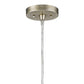 HomeRoots Hanging Light With Dome Shade and Silver Metal Finish