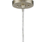 HomeRoots Hanging Light With Dome Shade and Silver Metal Finish