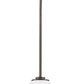 HomeRoots Hanging Light With Frosted Glass and Bronze Finish