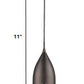 HomeRoots Hanging Light With Glass Studs in Bronze Finish