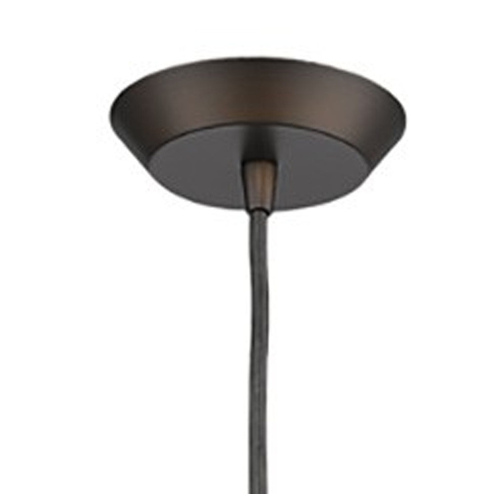 HomeRoots Hanging Light With Glass Studs in Bronze Finish