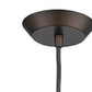 HomeRoots Hanging Light With Glass Studs in Bronze Finish