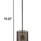 HomeRoots Hanging Light With Mesh Shade in Bronze Metal Finish