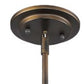 HomeRoots Hanging Light With Mesh Shade in Bronze Metal Finish