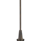 HomeRoots Hanging Light With Pebbled Glass Shade and Antique Bronze Finish