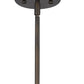 HomeRoots Hanging Light With Pebbled Glass Shade and Antique Bronze Finish