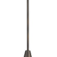 HomeRoots Hanging Light With Ribbed Pebbled Glass Shade in Bronze Finish