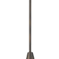 HomeRoots Hanging Light With Ribbed Pebbled Glass Shade in Bronze Finish