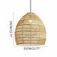 HomeRoots Hanging Pendant Lamp With Natural Woven Rattan Finish