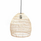 HomeRoots Hanging Pendant Lamp With Natural Woven Rattan Finish