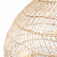 HomeRoots Hanging Pendant Lamp With Natural Woven Rattan Finish
