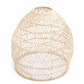HomeRoots Hanging Pendant Lamp With Natural Woven Rattan Finish
