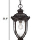 HomeRoots Hanging Pendant Light With Black Cast Aluminum Finish
