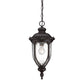 HomeRoots Hanging Pendant Light With Black Cast Aluminum Finish