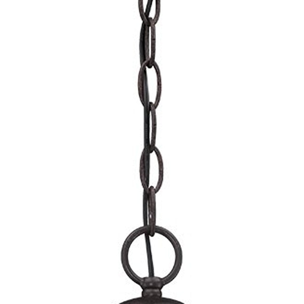 HomeRoots Hanging Pendant Light With Black Cast Aluminum Finish
