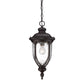 HomeRoots Hanging Pendant Light With Black Cast Aluminum Finish