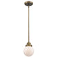 HomeRoots Hanging With Round Glass Shade in Brushed Gold Metal Finish