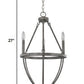 HomeRoots Harlow 3-Light Chandelier in Ash Finish