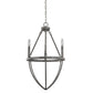 HomeRoots Harlow 3-Light Chandelier in Ash Finish